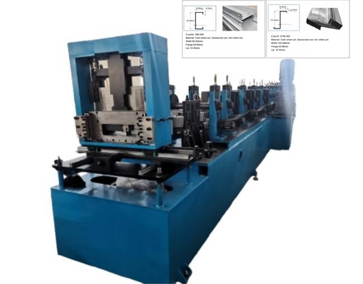 Automatyczna zmienna wielkości C Z Purlin Roll Forming Machine For Galvanized Coil