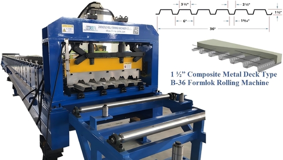 1.5′′ Typ B Roof Deck Roof Deck Floor Decking Roll Forming Machine