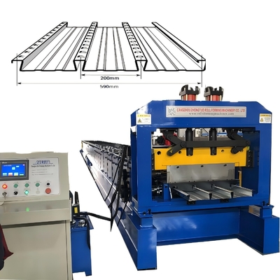 wysokiej prędkości Dovetail Shape Floor Steel Decking Roll Forming Machine