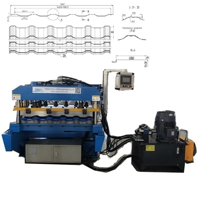 Wszechstronna krok płytek dachowych arkuszy Rolling Forming Machine W rosyjskim