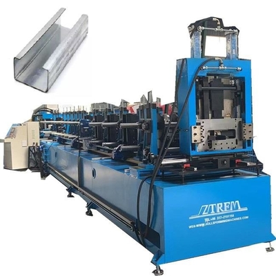 CZ Purlin Channel Cold Roll Forming Machine Full Auto dla galwanizowanego profilu stali