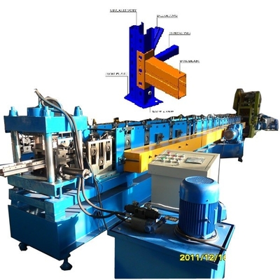 Teardrop Rack Upright Rolling Forming Machine GI 90mm Shaft